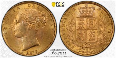 1872-S Sov Shield S-3855 MS62