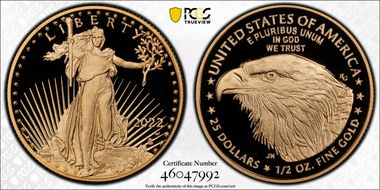 2022-W $25 Gold Eagle  First Strike PR69DCAM