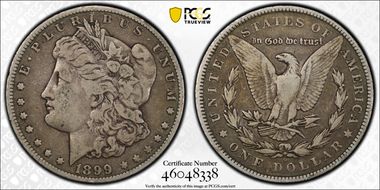 1899-O $1 VAM 6, Micro O F15