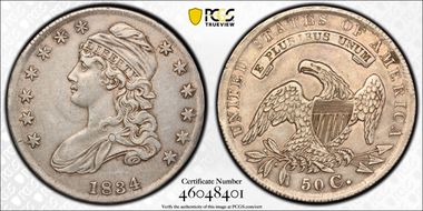 1834 50C Small Date, Small Letters N1