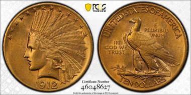 1912 $10 AU55