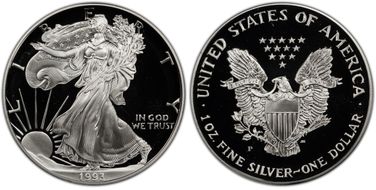 1993-P $1 Silver Eagle PR69DCAM