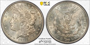 1921 $1 Morgan MS63