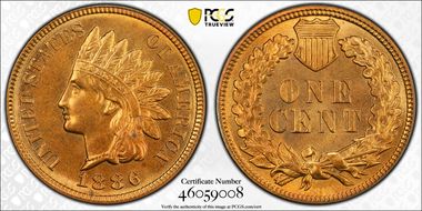 1886 1C Type 2 MS66+ RD