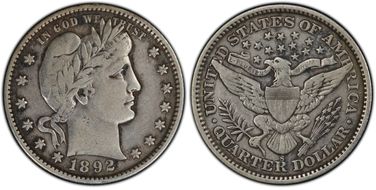1892-S 25C N1