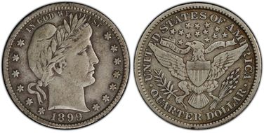 1899-S 25C VF30