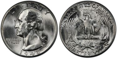 1945-D 25C MS66