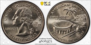 2009-D 25C American Samoa MS67+