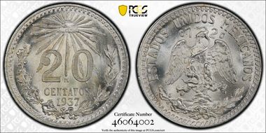 1937-M 20C KM-438 MS67