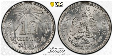 1925-M 10C KM-431  Ag MS66