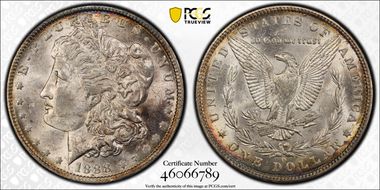 1888-O $1 VAM 9, Doubled Arrows MS62
