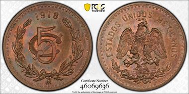 1918-Mo 5C MS63RB