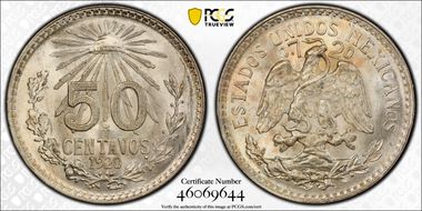 1920-M 50C MS66