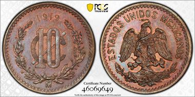 1919-Mo 10C Bronze MS64BN