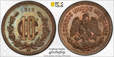 1919-Mo 10C Bronze MS65BN