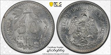 1907-M 50C Curved 7 MS64