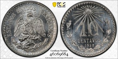 1928-M 10C KM-431  Ag MS67