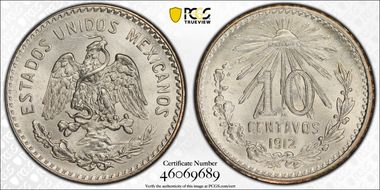 1912-M 10C KM-428  Ag MS66