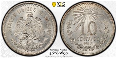 1913-M 10C KM-428 Ag MS66