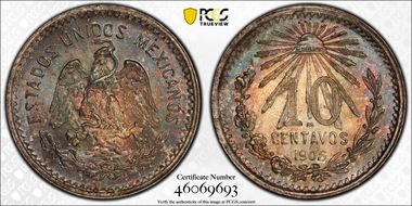 1906-M 10C KM-428  Ag MS66+