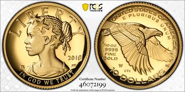 2018-W $10 American Liberty High Relief PR69DCAM