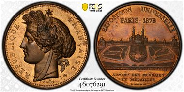 1878 Medal Exposition Universelle Trocadéro AE SP1BN