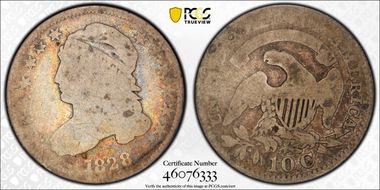 1828 10C Small Date AG3