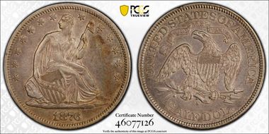 1876-S 50C XF45