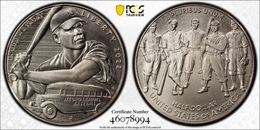 2022-D 50C Negro Leagues Baseball First Strike MS70