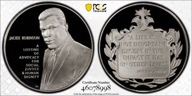 2022 Medal Jackie Robinson Silver Official US Coin & Medal Set First Strike PR69DCAM