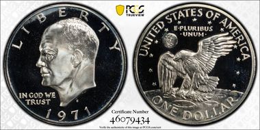1971-S $1 Silver PR69DCAM