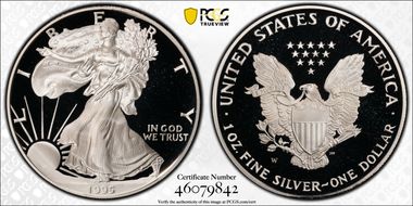1995-W $1 Silver Eagle PR69DCAM