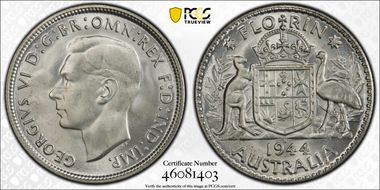 1944-S Florin KM-40  Ag MS65