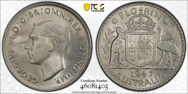 1947(m) Florin KM-40a  Ag MS64