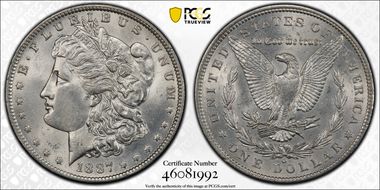 1887-O $1 AU58