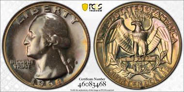 1968-S 25C PR66