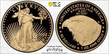 2022-W $50 Gold Eagle PR69DCAM