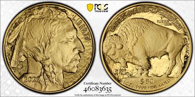 2022-W $50 American Buffalo  .9999 Fine Gold PR70DCAM