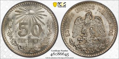 1918-M 50C KM-446 MS65