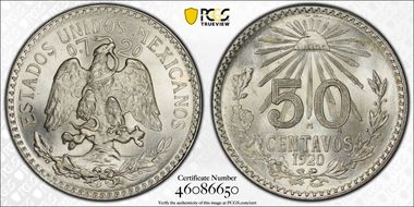 1920-M 50C MS66+