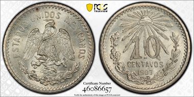 1907/6-M 10C MS66