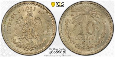 1905-M 10C KM-428  Ag MS66