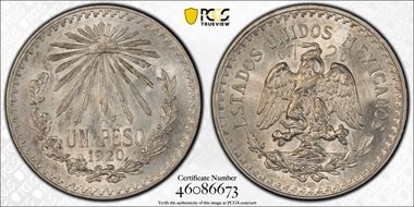 1920/10-M Peso KM-455 MS63