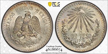 1918-M Peso KM-454 MS63