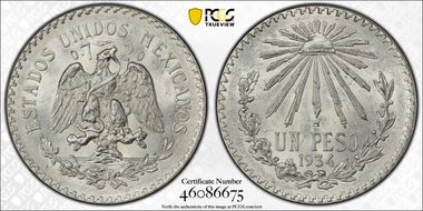 1934/3-M Peso KM-455 MS64