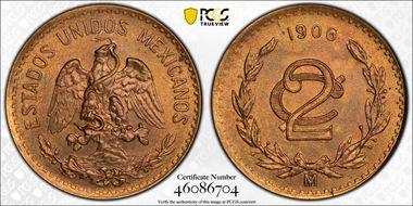 1906-Mo 2C 6/Inverted 6 MS64RB