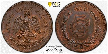 1930-Mo 5C Square 0 MS64BN