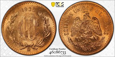1935-Mo 10C Bronze KM-430 MS66RD