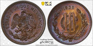 1935-Mo 10C Bronze KM-430 MS66+ BN