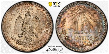 1925/3-Mo 10C KM-431 Ag MS65